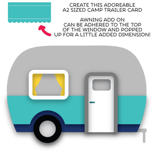Camp Trailer Card - Honey Cuts - Stand - Alone Dies - Honey Bee Stamps