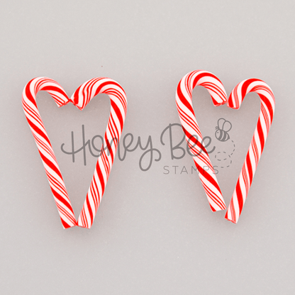 Candy Cane - Set of 4 Clay Candy Canes - Honey Bee Stamps