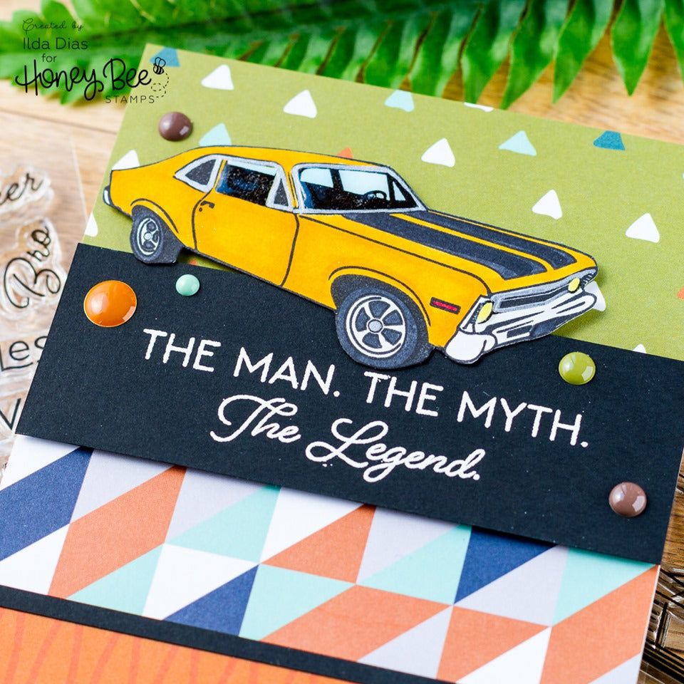 Car Show - 4x8 Photopolymer Stamp Set - Honey Bee Stamps