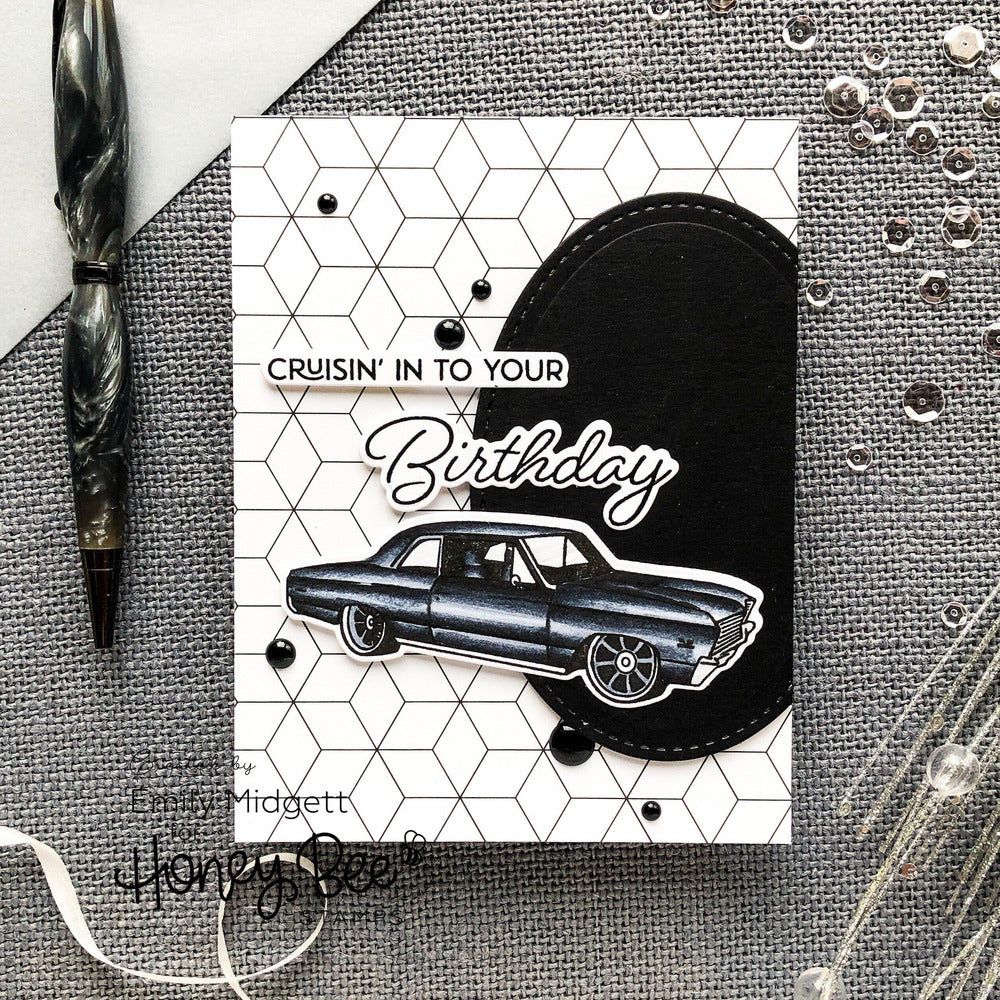 Car Show - 4x8 Photopolymer Stamp Set - Honey Bee Stamps