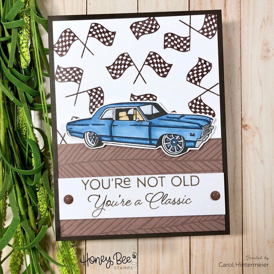 Car Show - 4x8 Photopolymer Stamp Set - Honey Bee Stamps