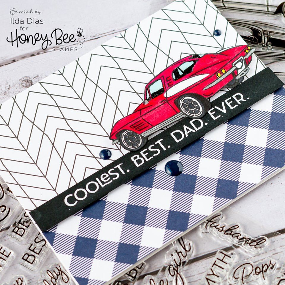 Car Show - 4x8 Photopolymer Stamp Set - Honey Bee Stamps