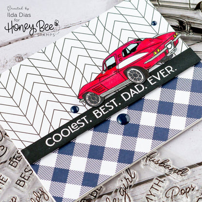 Car Show - 4x8 Photopolymer Stamp Set - Honey Bee Stamps