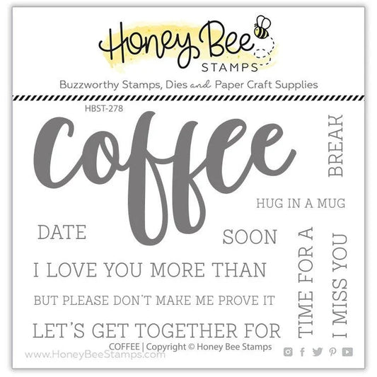 Coffee - 3x4 Photopolymer Stamp Set - Honey Bee Stamps