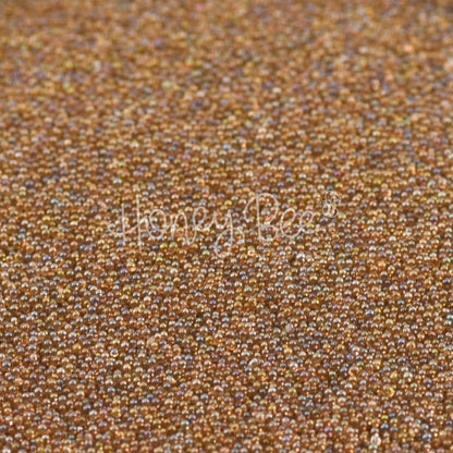 Coffee - Brown Tiny Bubbles No Hole Glass Beads - Honey Bee Stamps