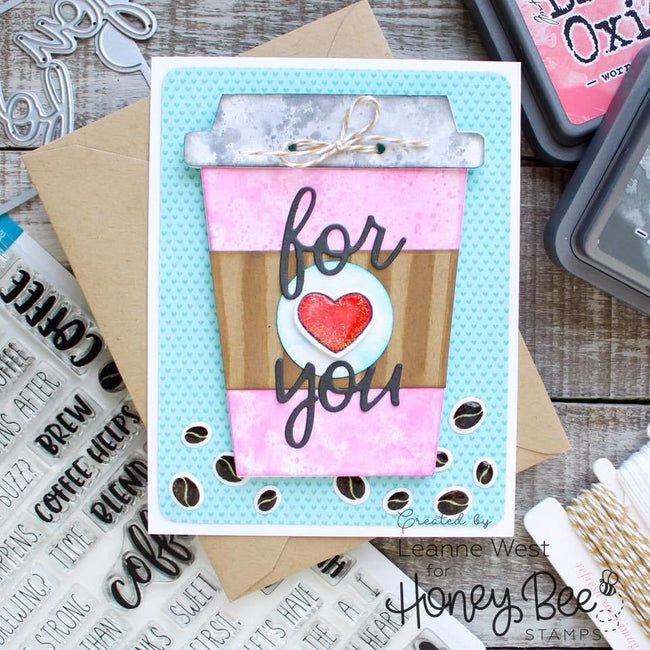 Coffee Cup Gift Card Holder - Honey Cuts - Honey Bee Stamps