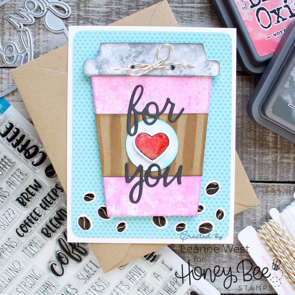 Coffee Cup Gift Card Holder - Honey Cuts - Stand - Alone Dies - Honey Bee Stamps