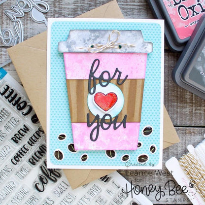 Coffee Cup Gift Card Holder - Honey Cuts - Stand - Alone Dies - Honey Bee Stamps