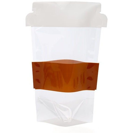 Coffee Cup Shaped Pouch - 6" x 3 1/2" x 9" - Pack of 10 - Honey Bee Stamps