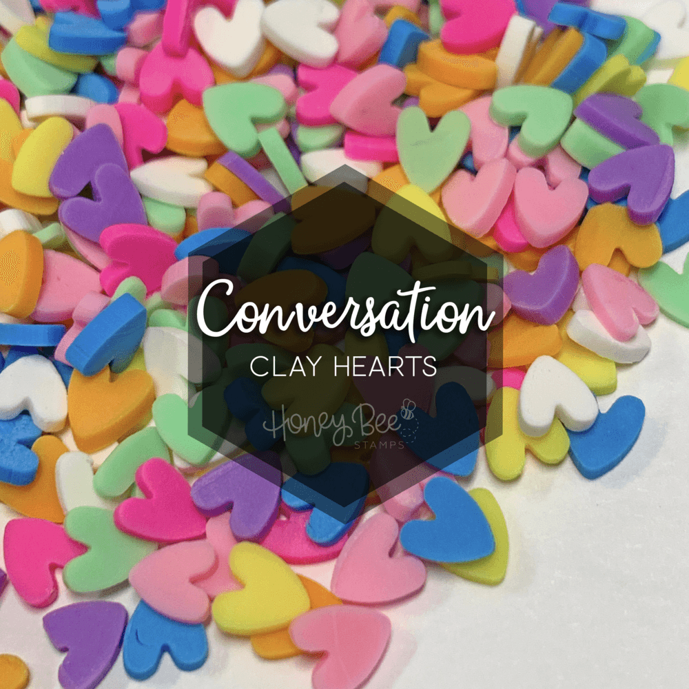 Conversation - Clay Hearts Embellishment Mix - Honey Bee Stamps