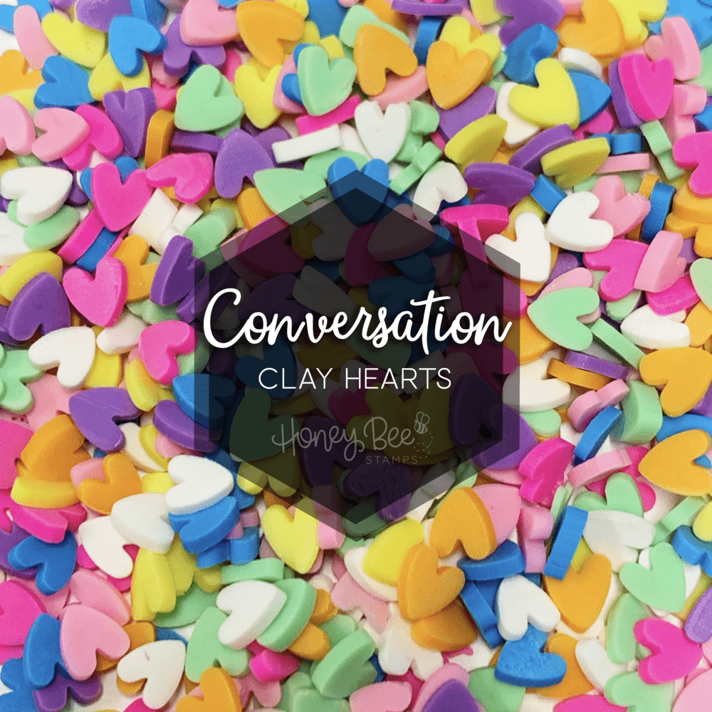 Conversation - Clay Hearts Embellishment Mix - Honey Bee Stamps