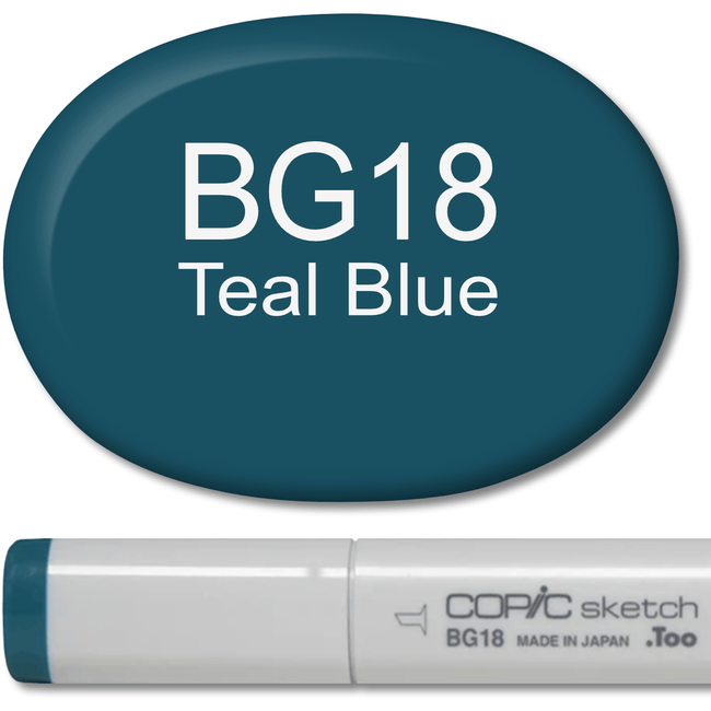 Copic Sketch Marker - BG18 Teal Blue - Honey Bee Stamps