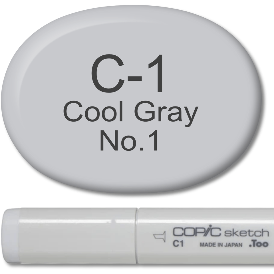 Copic Sketch Marker - C1 Cool Gray 1 - Honey Bee Stamps