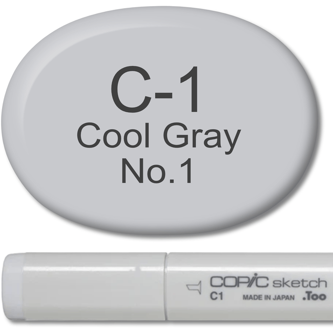 Copic Sketch Marker - C1 Cool Gray 1 - Honey Bee Stamps