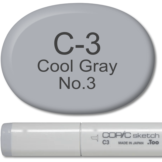 Copic Sketch Marker - C3 Cool Gray 3 - Honey Bee Stamps