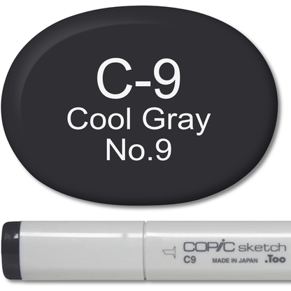 Copic Sketch Marker - C9 Cool Gray 9 - Honey Bee Stamps