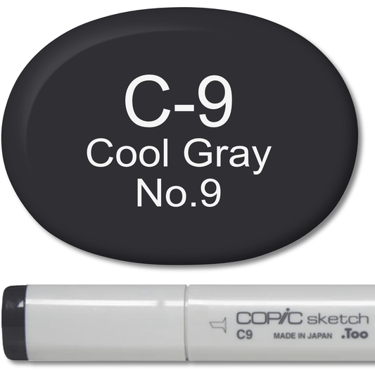 Copic Sketch Marker - C9 Cool Gray 9 - Honey Bee Stamps