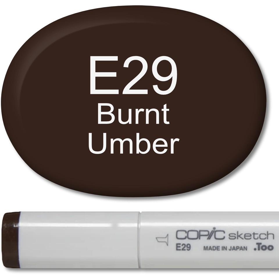 Copic Sketch Marker - E29 Burnt Umber - Honey Bee Stamps