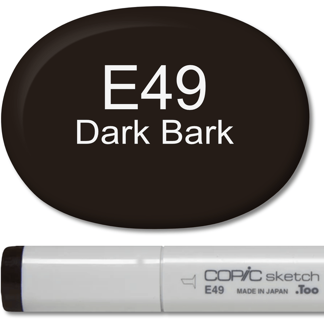 Copic Sketch Marker - E49 Dark Bark - Honey Bee Stamps