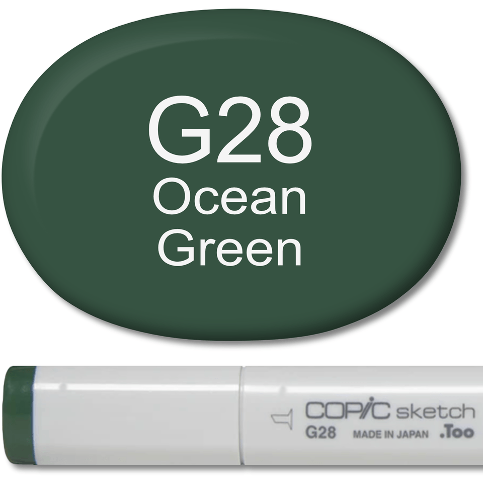 Copic Sketch Marker - G28 Ocean Green - Honey Bee Stamps