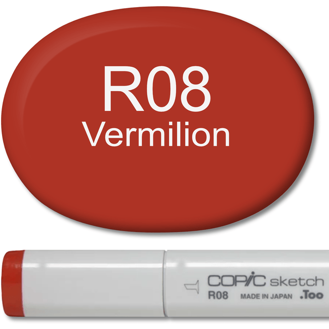Copic Sketch Marker - R08 Vermillion - Honey Bee Stamps