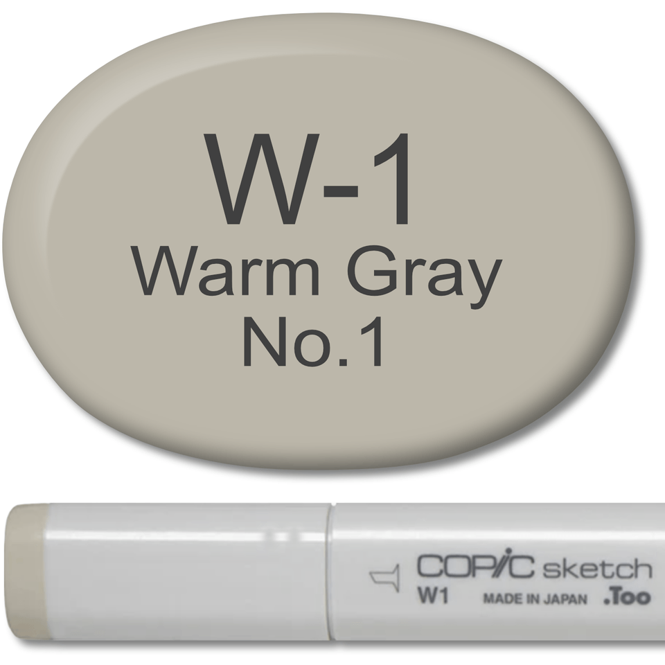 Copic Sketch Marker - W1 Warm Gray 1 - Honey Bee Stamps