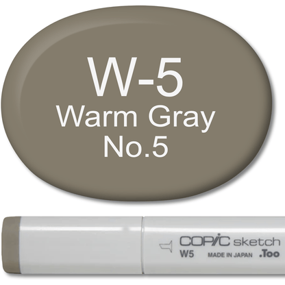 Copic Sketch Marker - W5 Warm Gray 5 - Honey Bee Stamps