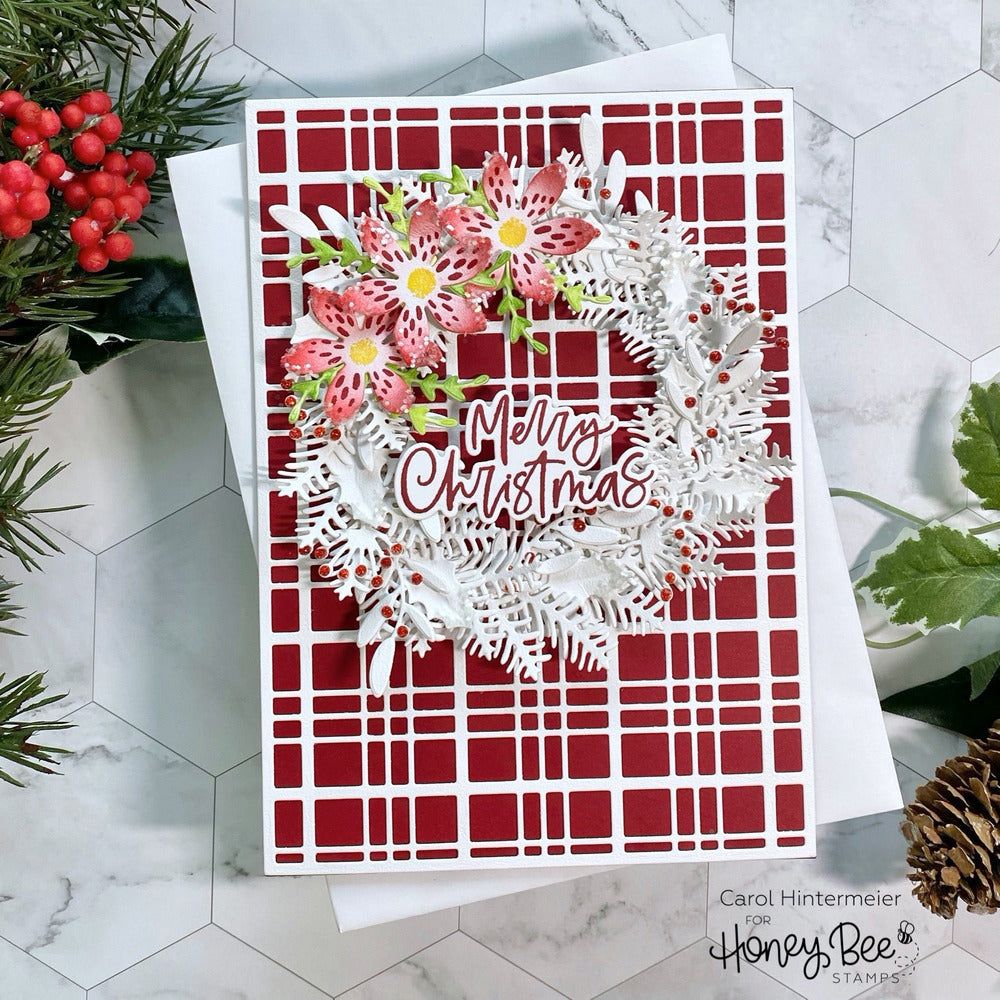 Country Christmas Wreath - Honey Cuts - Retiring - Honey Bee Stamps