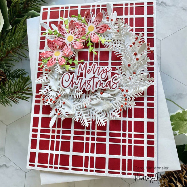 Country Christmas Wreath - Stencil - Retiring - Honey Bee Stamps