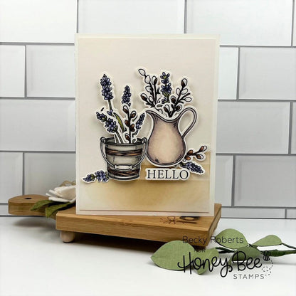 Country Lavender - 6x6 Photopolymer Stamp Set - Honey Bee Stamps
