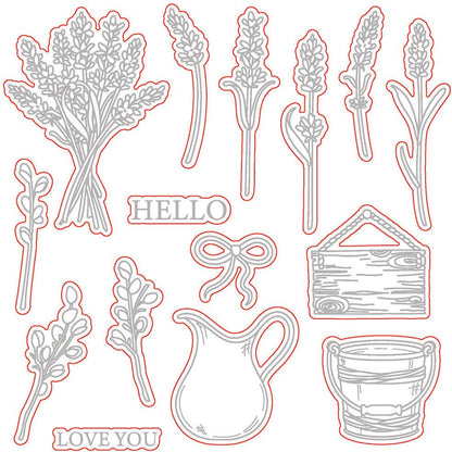 Country Lavender - Honey Cuts - Coordinating Dies - Honey Bee Stamps