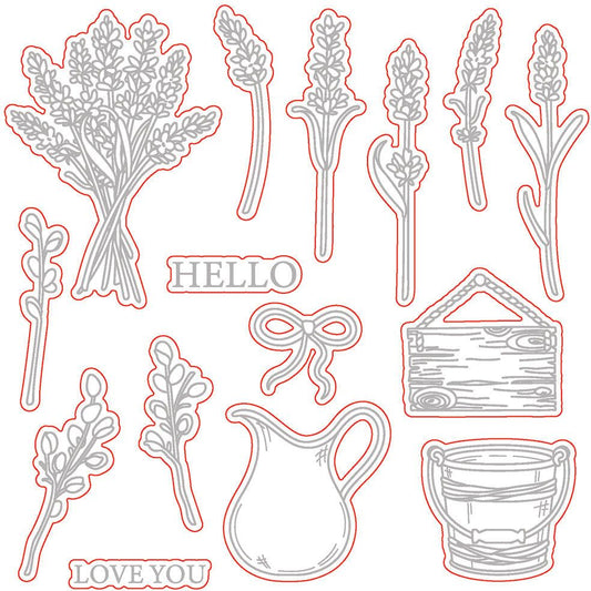 Country Lavender - Honey Cuts - Coordinating Dies - Honey Bee Stamps