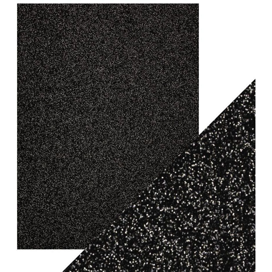 Craft Perfect Glitter Card 8.5x11 - 5/Pkg - Black Sapphire - Honey Bee Stamps