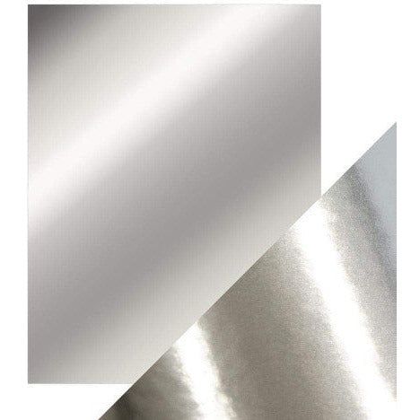 Craft Perfect Mirror Card - 8.5x11 5/pkg Chrome Silver - Honey Bee Stamps