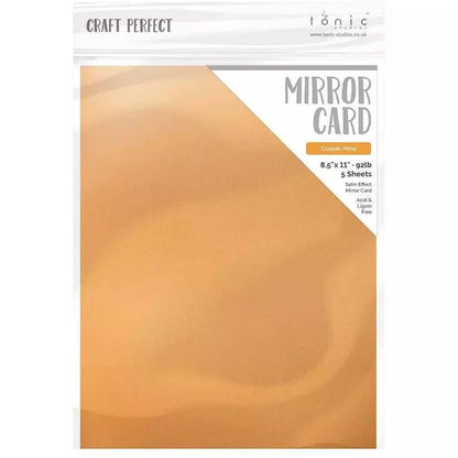 Craft Perfect Satin Mirror Card - 8.5x11 5/pkg Copper Mine - Honey Bee Stamps