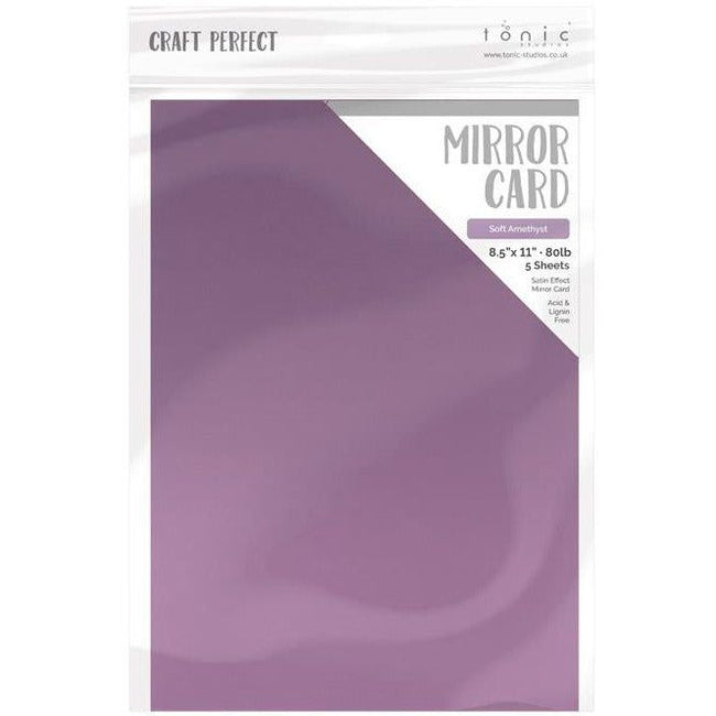 Craft Perfect Satin Mirror Card - 8.5x11 5/pkg Soft Amethyst - Honey Bee Stamps