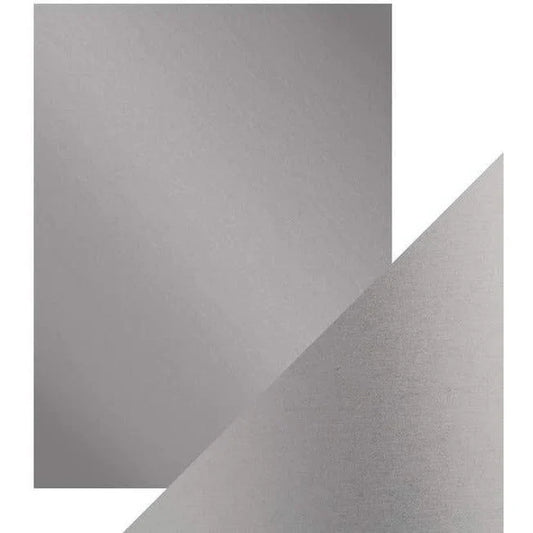 Craft Perfect Satin Mirror Card - 8.5x11 5/pkg Frosted Silver - Honey Bee Stamps
