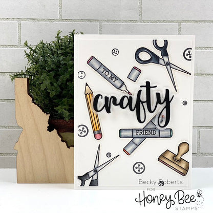 Crafty - 4x4 Stamp Set - Retiring - Honey Bee Stamps