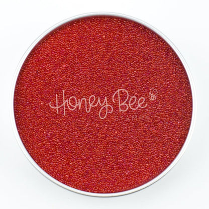Cranberry - Red Tiny Bubbles No Hole Glass Beads - Honey Bee Stamps