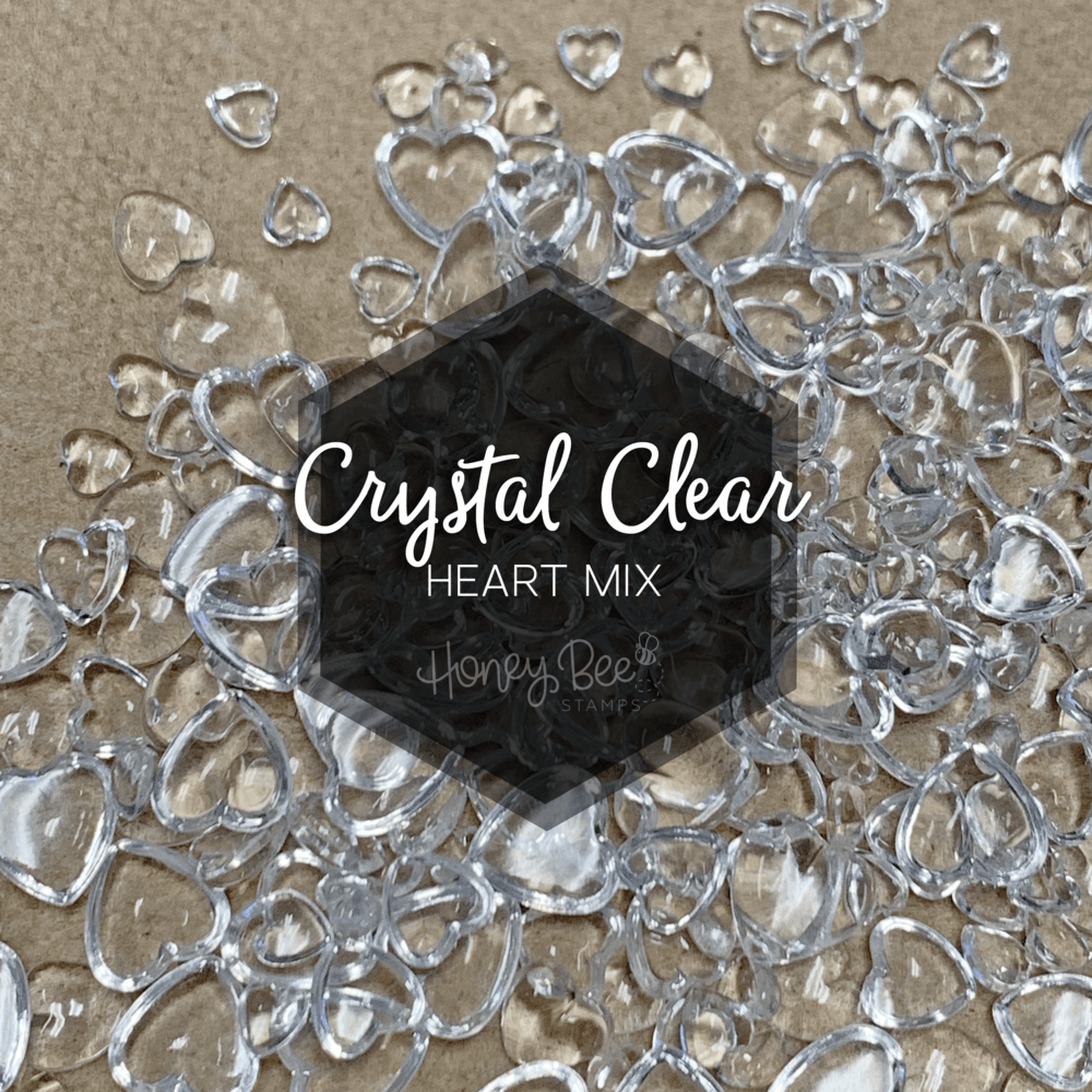 Crystal Clear - Acrylic Hearts Embellishment Mix - Honey Bee Stamps