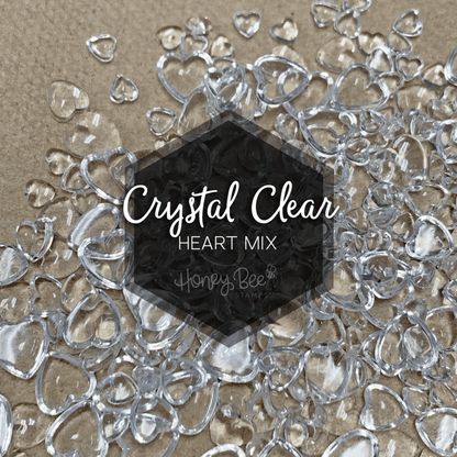 Crystal Clear - Acrylic Hearts Embellishment Mix - Honey Bee Stamps