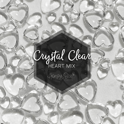 Crystal Clear - Acrylic Hearts Embellishment Mix - Honey Bee Stamps