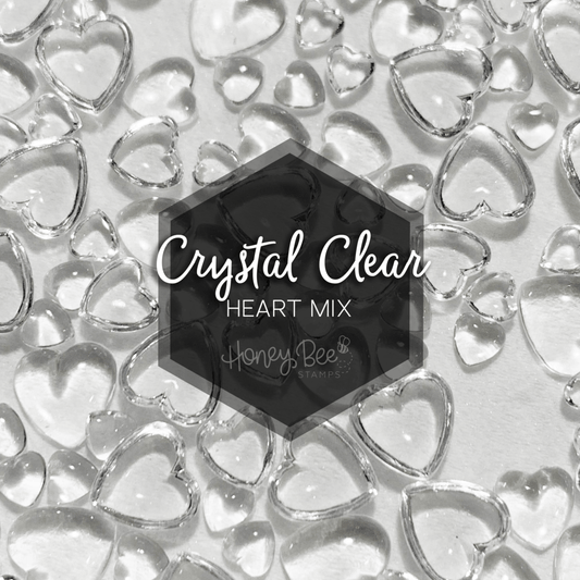 Crystal Clear - Acrylic Hearts Embellishment Mix - Honey Bee Stamps
