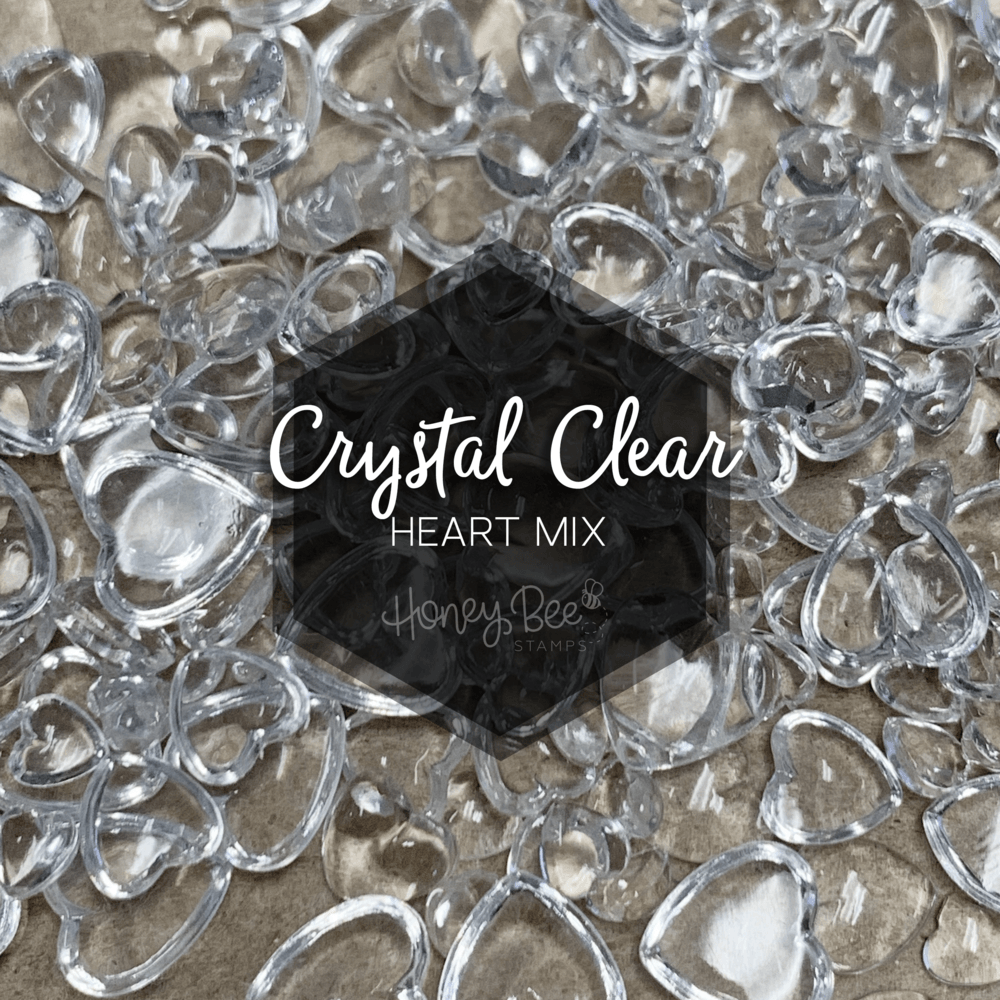 Crystal Clear - Acrylic Hearts Embellishment Mix - Honey Bee Stamps