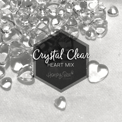 Crystal Clear - Acrylic Hearts Embellishment Mix - Honey Bee Stamps