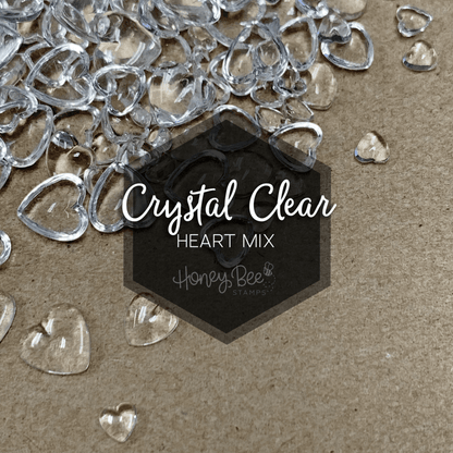 Crystal Clear - Acrylic Hearts Embellishment Mix - Honey Bee Stamps