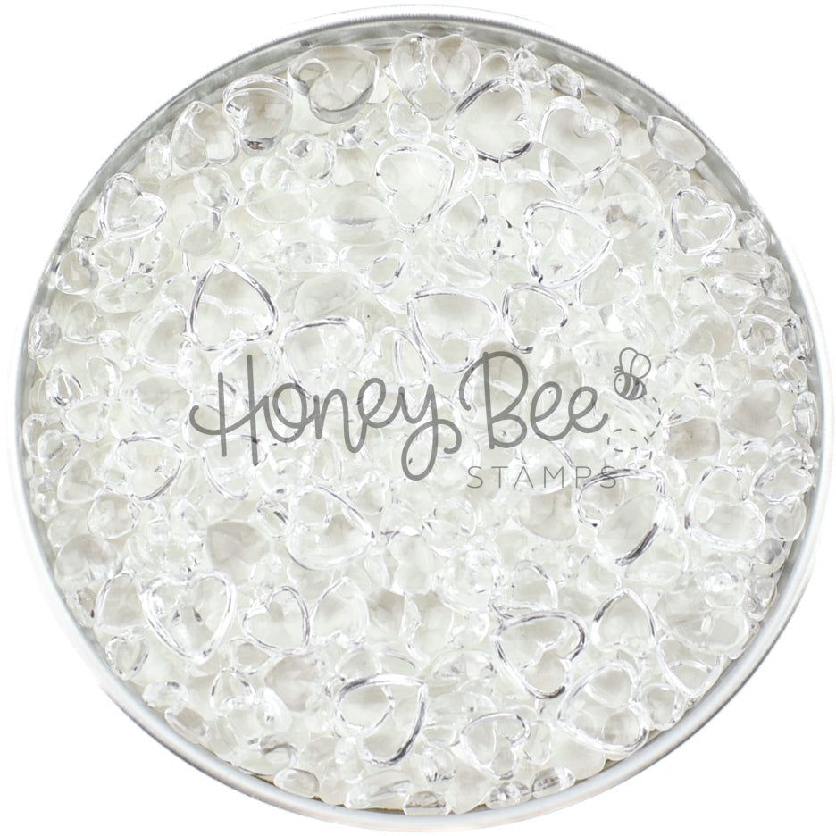 Crystal Clear - Acrylic Hearts Embellishment Mix - Honey Bee Stamps