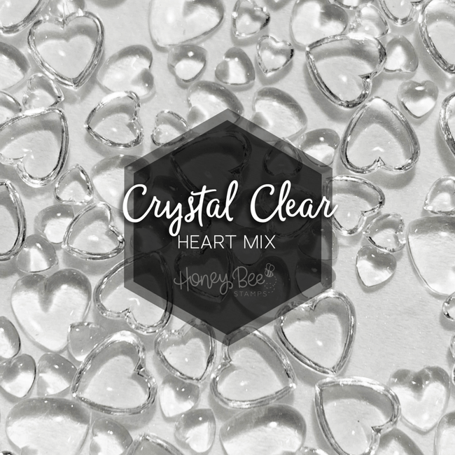 Crystal Clear - Acrylic Hearts Mix - Honey Bee Stamps