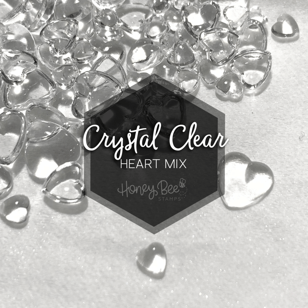 Crystal Clear - Acrylic Hearts Mix - Honey Bee Stamps