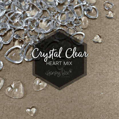 Crystal Clear - Acrylic Hearts Mix - Honey Bee Stamps